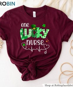 Irish Nurse T Shirt, One Lucky Nurse Shirt Unisex Hoodie Irish Nurse T Shirt, One Lucky Nurse Shirt Unisex Hoodie