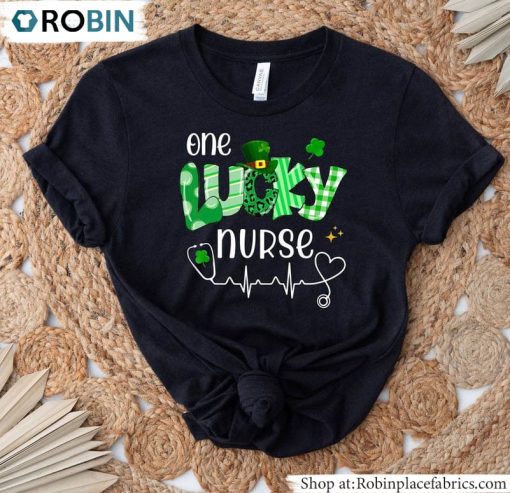 Irish Nurse T Shirt, One Lucky Nurse Shirt Unisex Hoodie