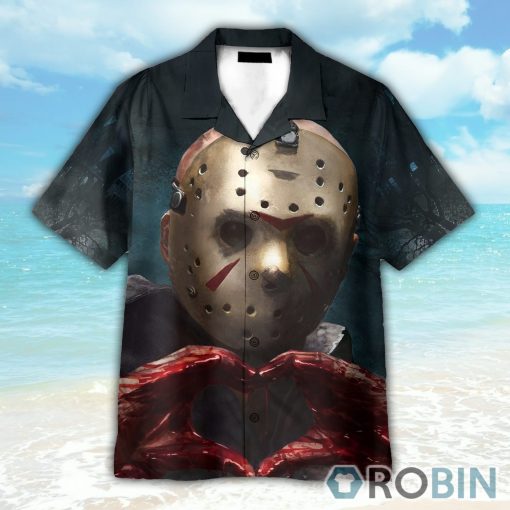 Jason Loves You Horror Movie Cosplay Costume Hawaiian Shirt