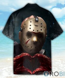 Jason Loves You Horror Movie Cosplay Costume Hawaiian Shirt