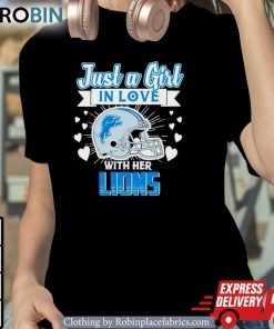 Just A Girl In Love With Her Detroit Lions Helmet Shirt