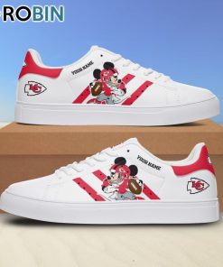 Kansas City Chiefs Mickey Football Personalized Stan Smith Sneakers Kansas City Chiefs Mickey Football Personalized Stan Smith Sneakers
