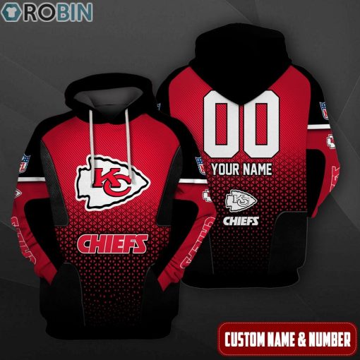 Kansas City Chiefs Polygon Pattern Design 3D Hoodie