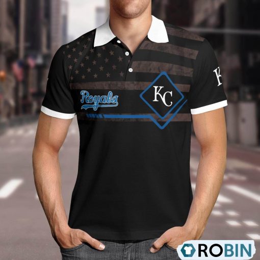Kansas City Royals American Flag Polo Shirt, Kansas City Royals Fan Shirt