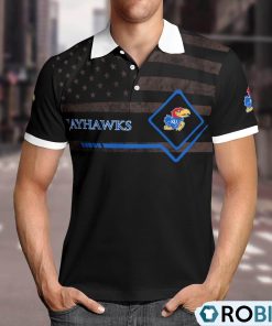 kansas-jayhawks-american-flag-polo-shirt