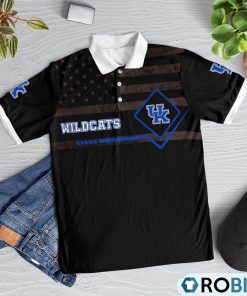 kentucky-wildcats-american-flag-polo-shirt
