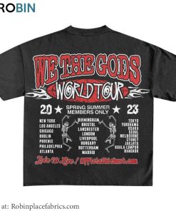 Kickart Vintage Sweatshirt , We The Gods World Tour Crewneck Tee Tops