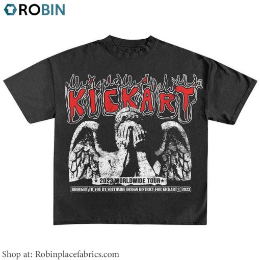 Kickart Vintage Sweatshirt , We The Gods World Tour Crewneck Tee Tops