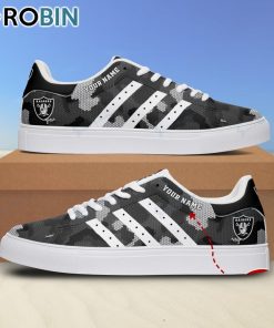 Las Vegas Raiders Camouflage Personalized Stan Smith Sneakers