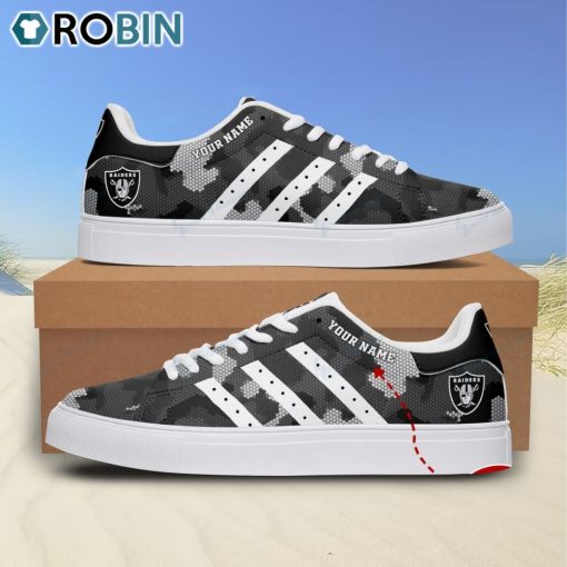 Las Vegas Raiders Camouflage Personalized Stan Smith Sneakers