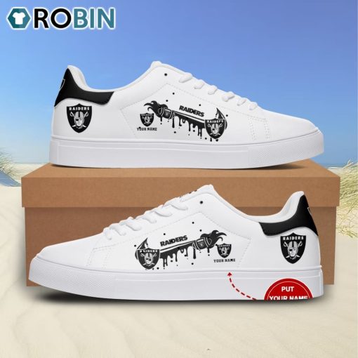 Las Vegas Raiders Logo Nike Drip Design Personalized Stan Smith Sneakers