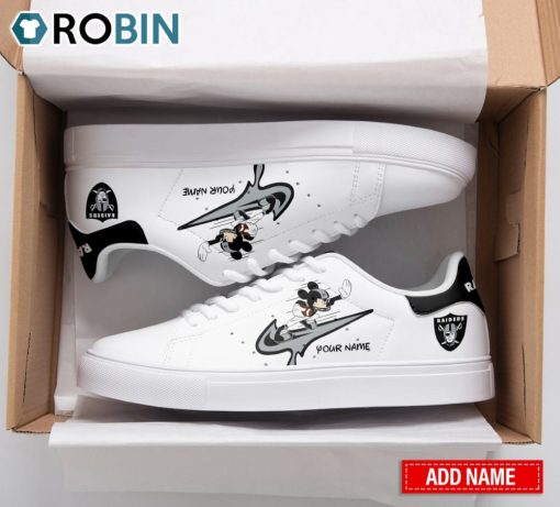 Las Vegas Raiders Mickey Logo Nike Drip Design Personalized Stan Smith Sneakers