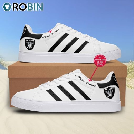 Las Vegas Raiders New Design Football Custom Name Stan Smith Sneakers