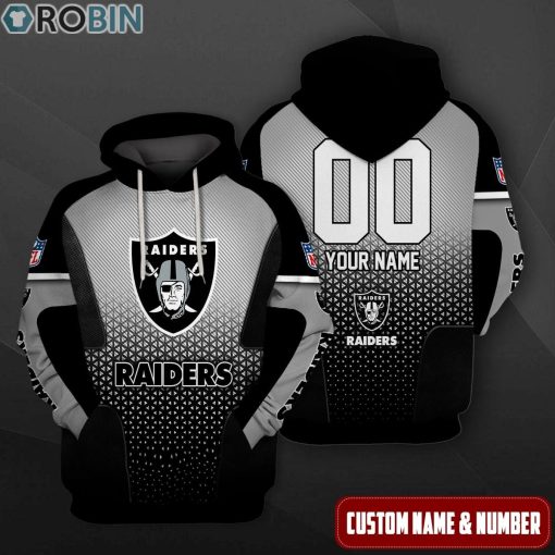 Las Vegas Raiders Polygon Pattern Design 3D Hoodie