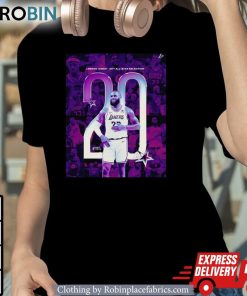 Lebron James Los Angeles Lakers The Only Player In Nba History With Twenty All-Star Selections 2024 Unisex Shirt