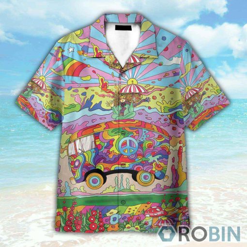 Lets Riding On Magic Hippie Bus Hawaiian Shirt