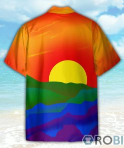 Lgbt Gay Pride Sunrise Hawaiian Shirt