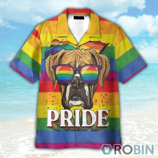 Lgbt Im Proud And So Is My Boxer Hawaiian Shirt