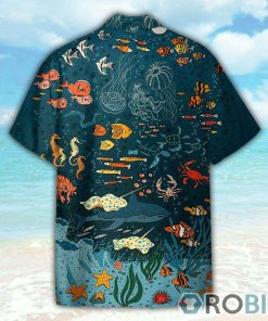 Life In Blue Ocean Funny Button’s Up Shirts Hawaiian Shirt