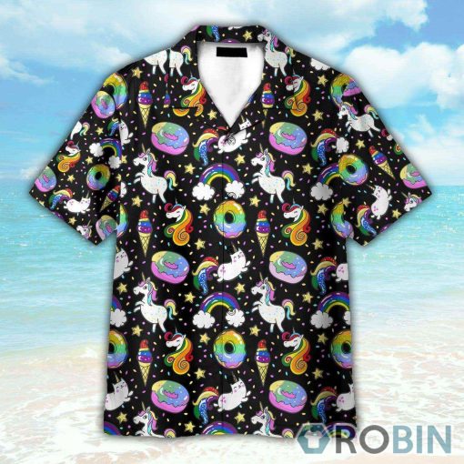 Life Is Better With Unicorn And Donuts Hawaiian Shirt