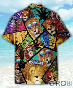 Lion Wear Glasses So Cool Hawaiian Shirt
