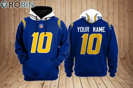 Los Angeles Chargers Teams Hoodie Custom Name and Number