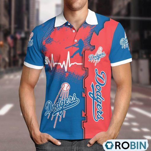 Los Angeles Dodgers Heartbeat Polo Shirt, Dodgers Clothing