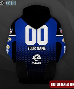 Los Angeles Rams Polygon Pattern Design 3D Hoodie