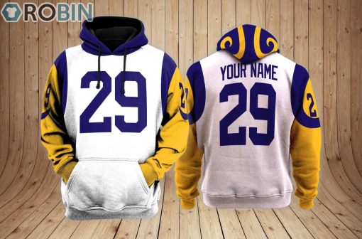 Los Angeles Rams Teams Hoodie Custom Name and Number
