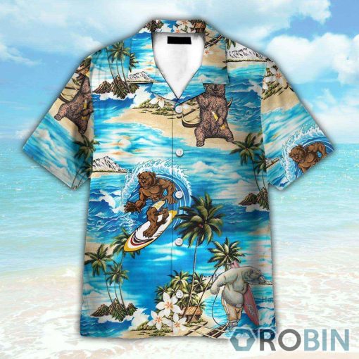 Love Bear Summer Vibe Funny Button’s Up Shirts Hawaiian Shirt