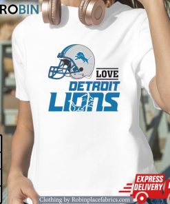 Love Detroit Lions Helmet Shirt