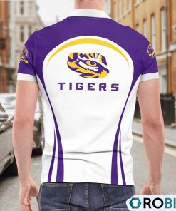 LSU Tigers Curve Casual Polo Shirt, LSU Gifts for Fans