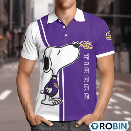 LSU Tigers Snoopy Polo Shirt, LSU Tigers Gifts