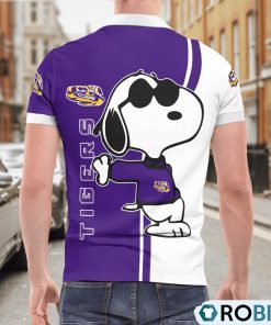 LSU Tigers Snoopy Polo Shirt, LSU Tigers Gifts
