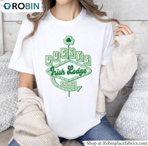 Lucky’s Irish Lodge Shirt, Clover Short Sleeve Long Sleeve