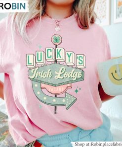 Lucky’s Irish Lodge Shirt, Colors St Patricks Day T Shirt Hoodie