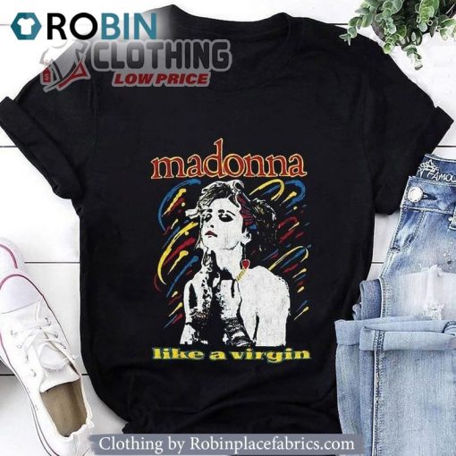 Madonna Like A Virgin Unisex Shirt, Hoodie, Sweatshirt, Madonna Shirt Fan Gift, Madonna Vintage Shirt
