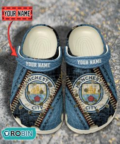 Manchester City F.C Leather Zip Design Crocs Shoes Manchester City F.C Leather Zip Design Crocs Shoes