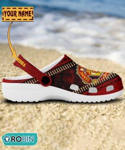 Manchester UnitedLeather Zip Design Crocs Shoes