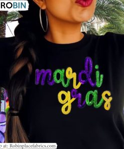 Mardi Gras Shirt, Neutral Mardi Gras Sequence Long Sleeve Short Sleeve Mardi Gras Shirt, Neutral Mardi Gras Sequence Long Sleeve Short Sleeve