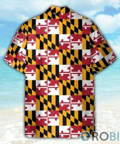 Maryland Flag Tropical Button’s Up Shirts, Hawaiian Shirt