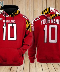 Maryland Terrapins Hoodie Custom Name and Number