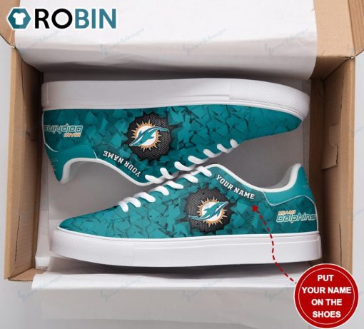 Miami Dolphins In Hole Design Personalized Stan Smith Sneakers