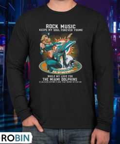 Miami Dolphins Rock Music Keep My Soul Forever Young 2024 Shirt