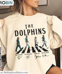 Miami Dolphins Shirt, Dolphins Walking Abbey Road Sweatshirt Hoodie