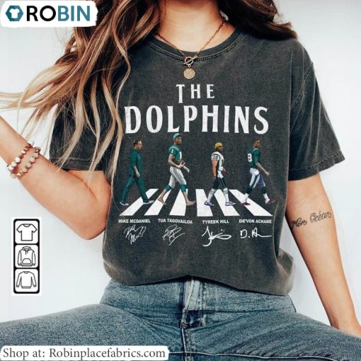 Miami Dolphins Shirt, Dolphins Walking Abbey Road Sweatshirt Hoodie