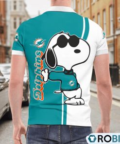 Miami Dolphins Snoopy Polo Shirt, Dolphins Fan Shirt