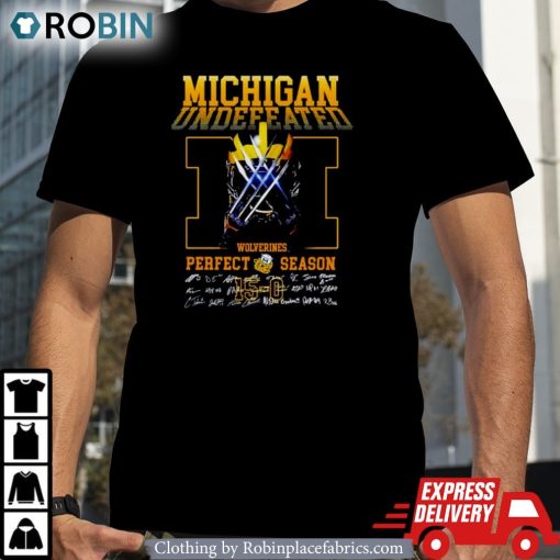 Michigan Wolverines 2024 Undefeated Perfect Season Signatures Shirt