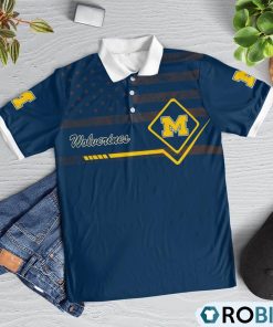 michigan-wolverines-american-flag-polo-shirt