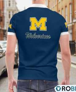 Michigan Wolverines American Flag Polo Shirt, Wolverines Fan Shirt